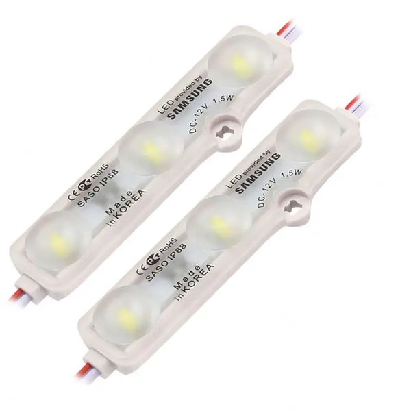 LED модуль VARGO 12V 1.5W білий IP67 60*15*8mm 160° SMD 5730 120-140lm (V-116936) 116936 фото