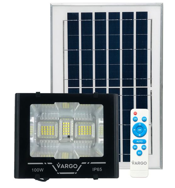 LED Прожектор VARGO на солнечной батарее 100W (V-117924) / 10 000mAh 117924 фото