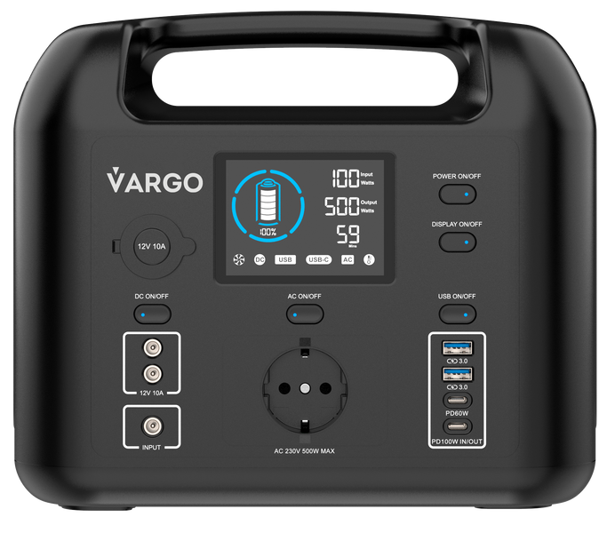 Зарядна станція VARGO VRG 7834 500Вт / 518Вт*год / 162000mAh 117834 фото